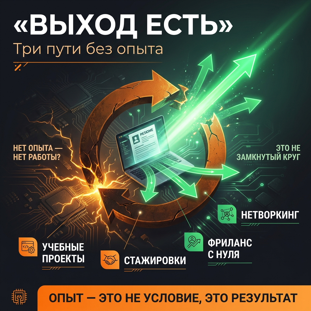 «Без опыта не берут. А опыт где взять, если не берут?»