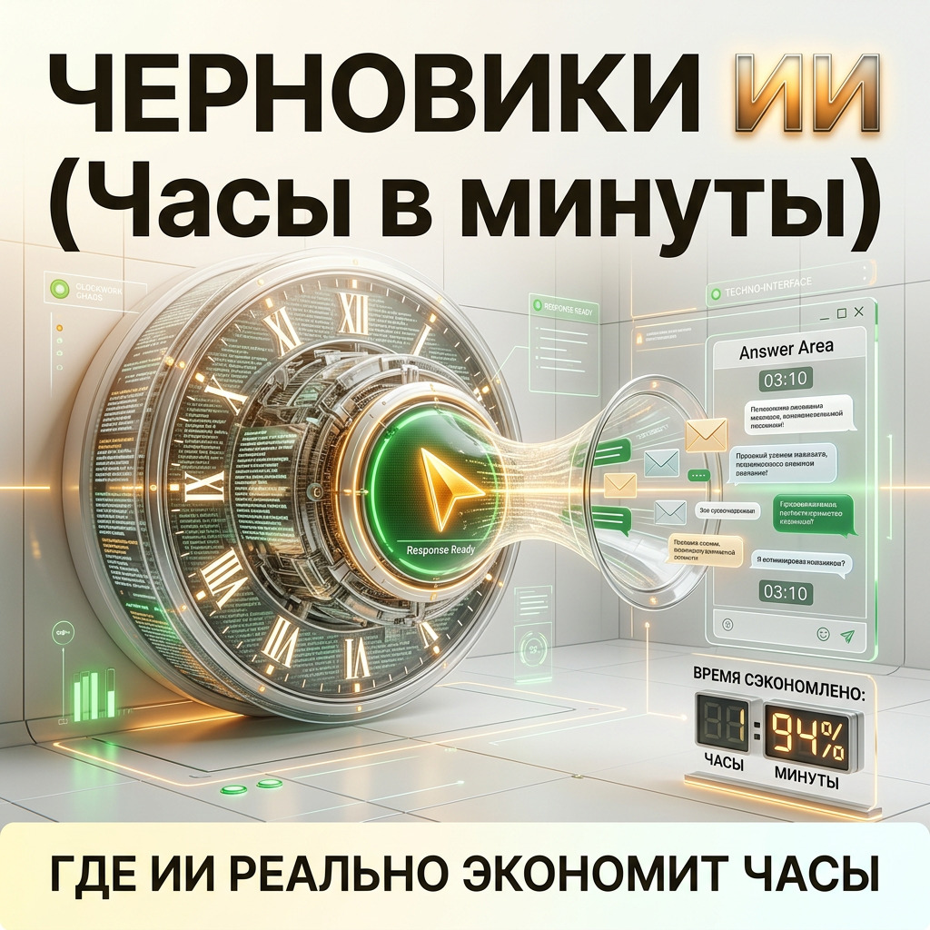 🤖 Час в день на переписку? Отдайте черновики ИИ и заберите время себе