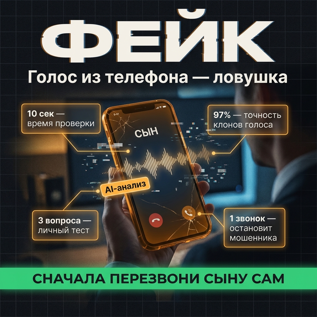 Голос сына по телефону просит денег: как за 10 секунд понять, что это нейросеть